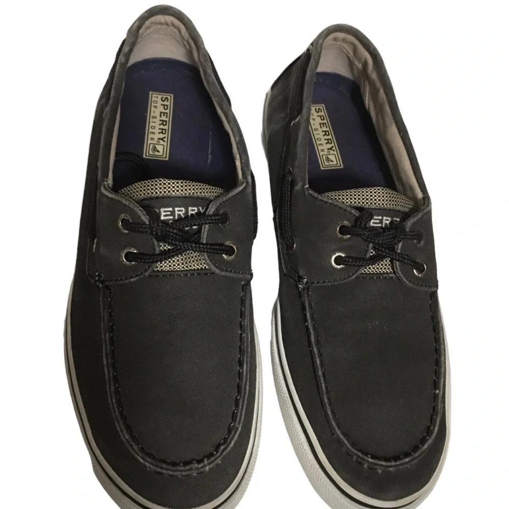 SPERRY Top-Slider 2 tone black gray boat shoe 10M Mens